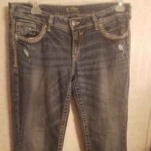 Mens silver jeans 34×33